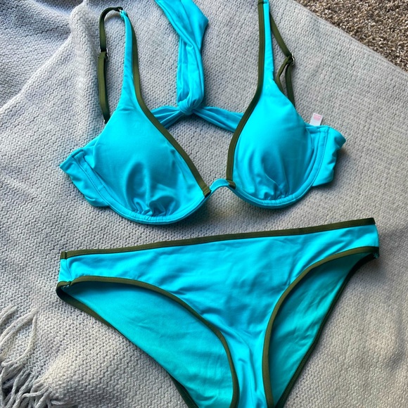 Victoria's Secret Other - SOLD NWOT🌱 VS Blue/Green Bikini Set